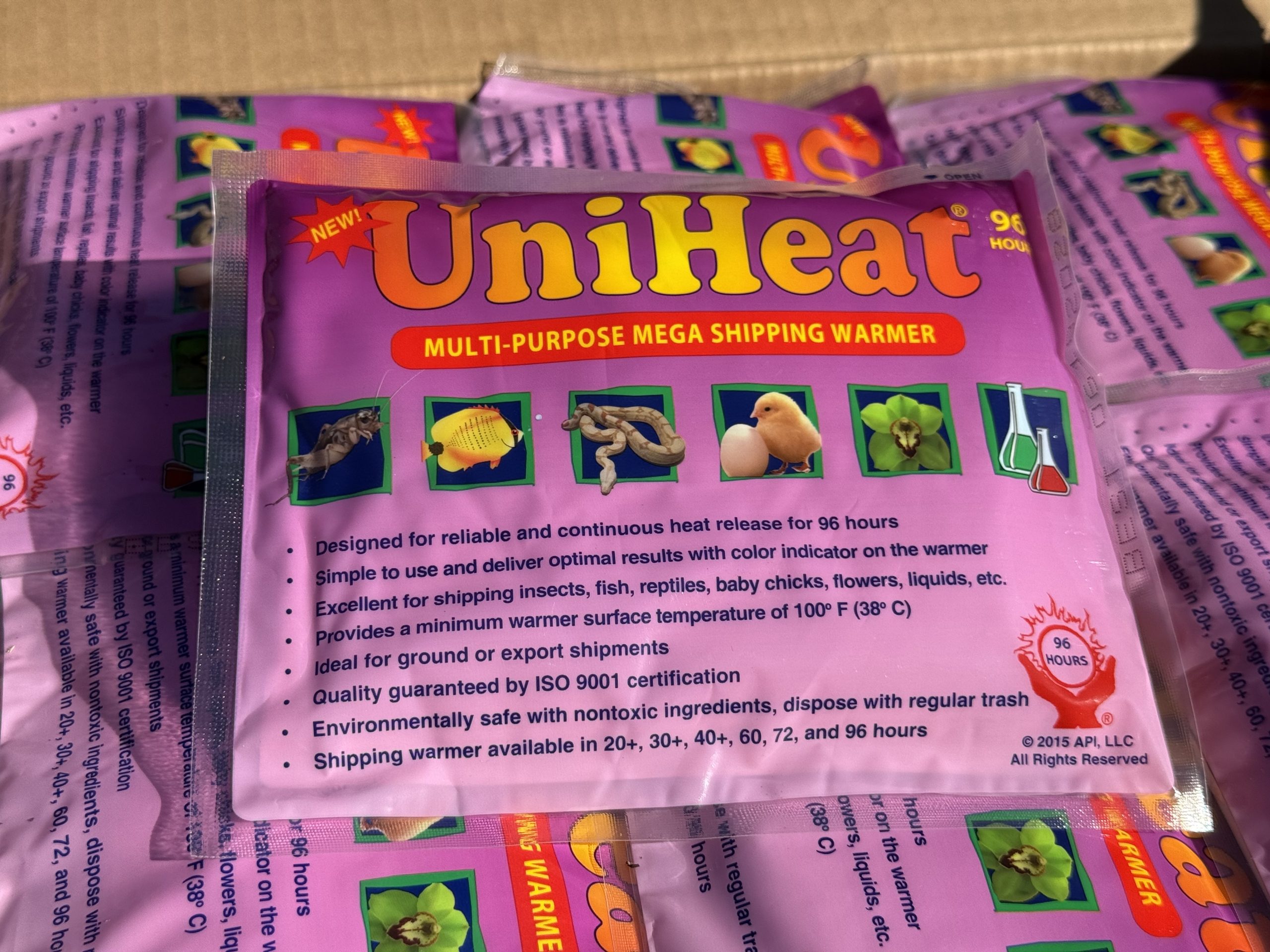 Full Case of 66 UniHeat 96 Hour Shipping Warmers